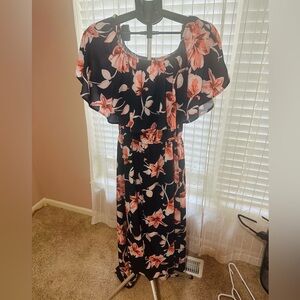 Floral navy and pink Women's Dress